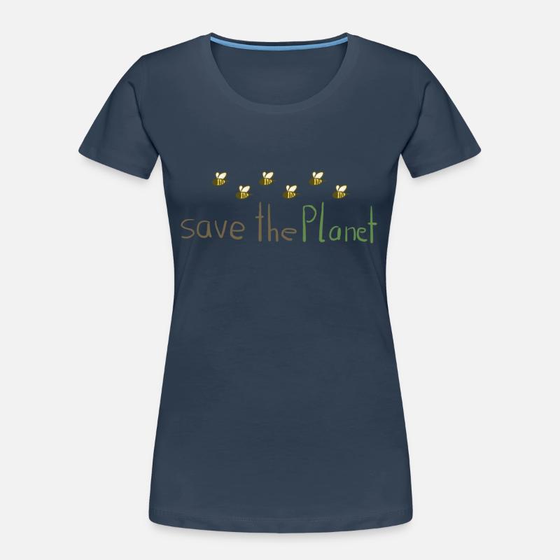 save the planet bees nature conservation climate protection Women's Premium Organic T-Shirt
