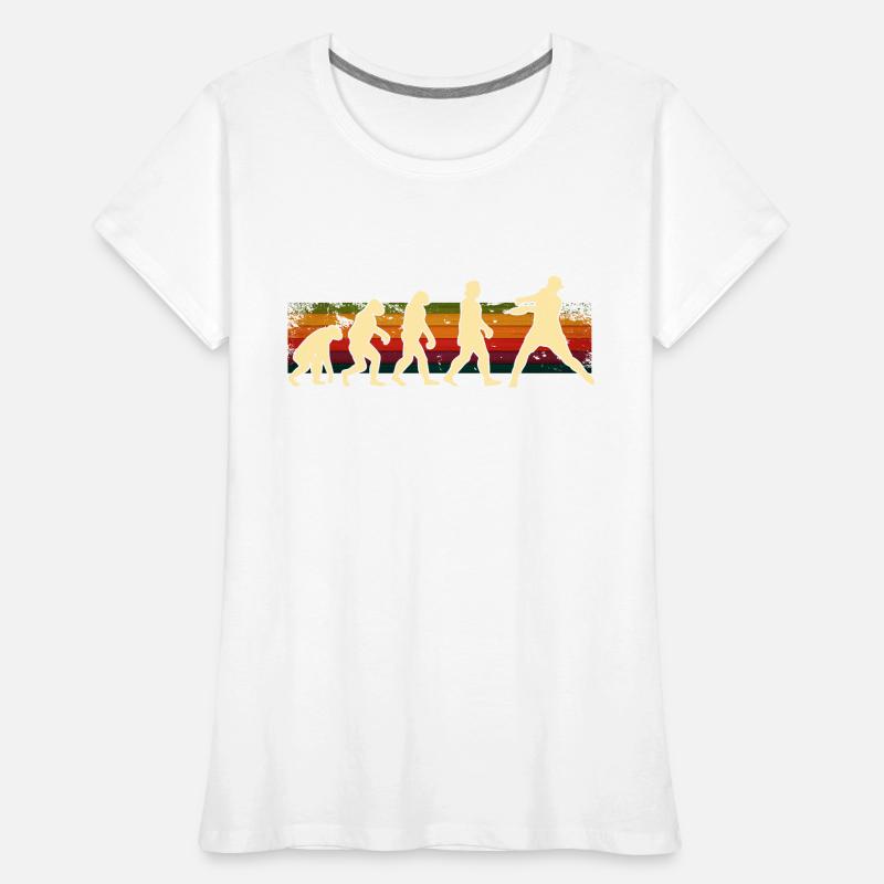 Disc Golf Disc Golfer Evolution Sport T-shirt bio Premium Femme