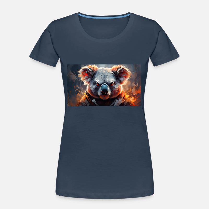 Cute grumpy grouchy animals - Koala Women's Premium Organic T-Shirt