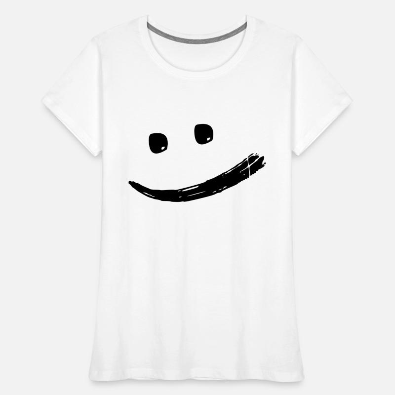 Cheerful creative cool laughing face vector Women's Premium Organic T-Shirt