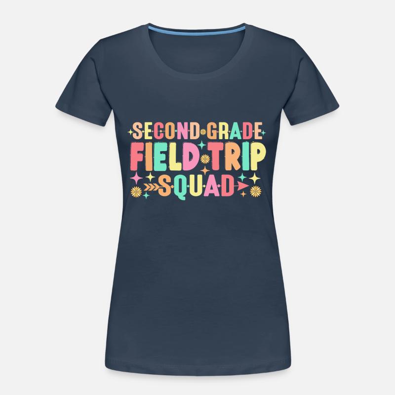2nd Second Grade Field Trip Squad Matching Women's Premium Organic T-Shirt