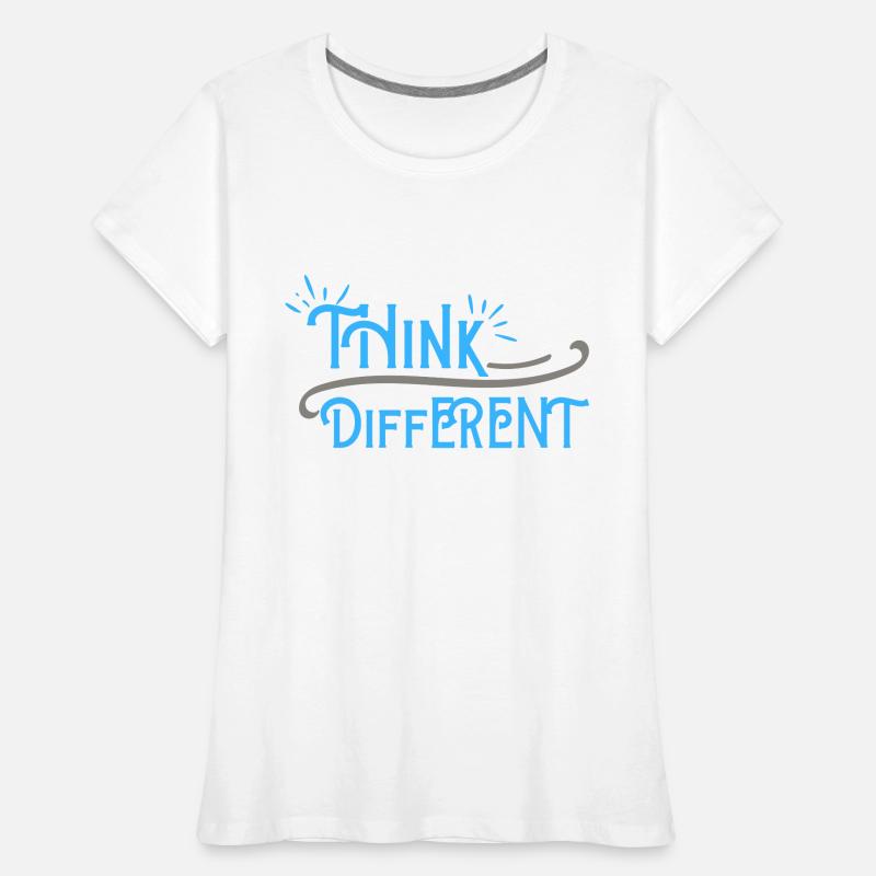 Think Differnet Blue Grey Design Women's Premium Organic T-Shirt
