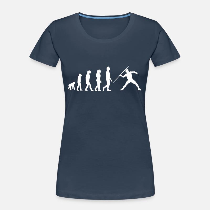 Speerwurf-Evolution Frauen Premium Bio T-Shirt