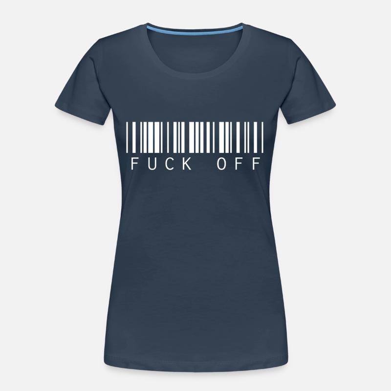 Barcode Strichcode Verzieh´ Dich Spruch Frauen Premium Bio T-Shirt