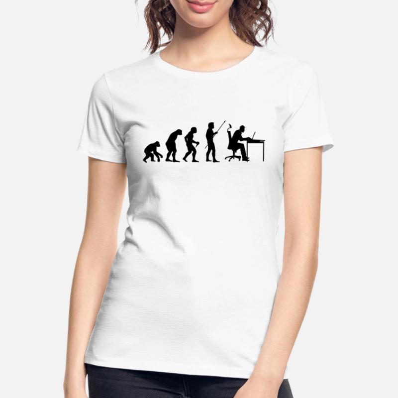 Evolution Of Man Coding Software Developer Program Frauen Premium Bio T-Shirt