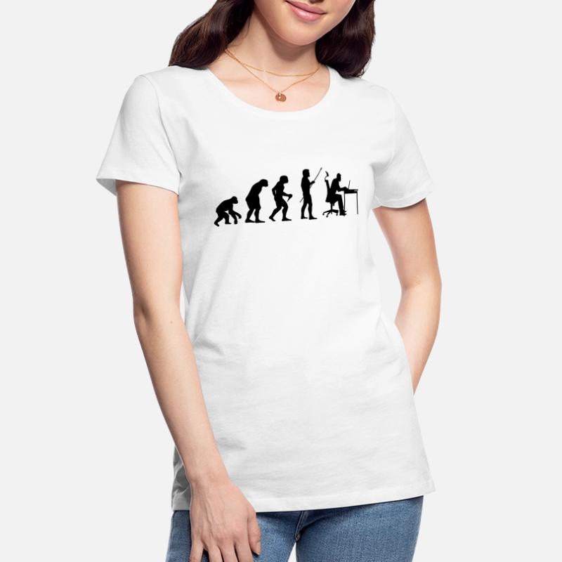 Evolution Of Man Coding Software Developer Program Frauen Premium Bio T-Shirt
