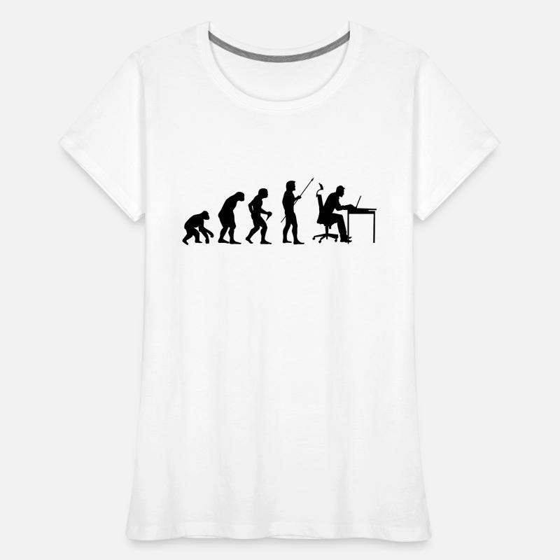 Evolution Of Man Coding Software Developer Program Frauen Premium Bio T-Shirt