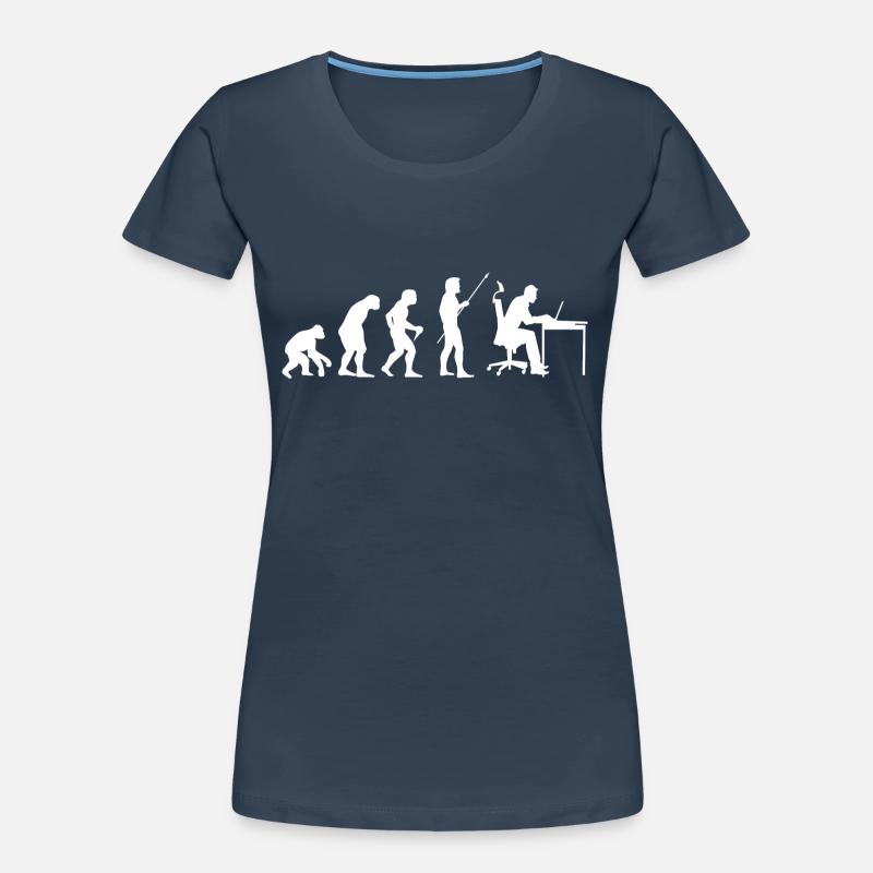 Evolution Of Man Coding Software Developer Program Frauen Premium Bio T-Shirt