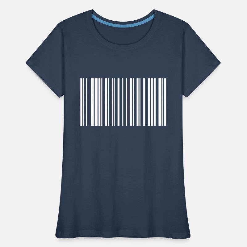Code-barres de la paix Friedenszeichen Strichcode Symbole T-shirt bio Premium Femme