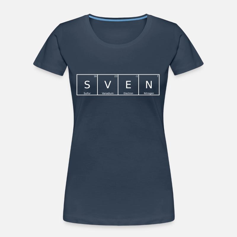 Sven Name First Name Chemistry Periodic Table Elements Women's Premium Organic T-Shirt