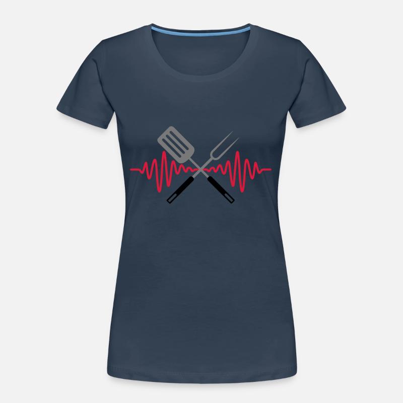 Pulse Grill Fork Barbecue Frequency Women's Premium Organic T-Shirt