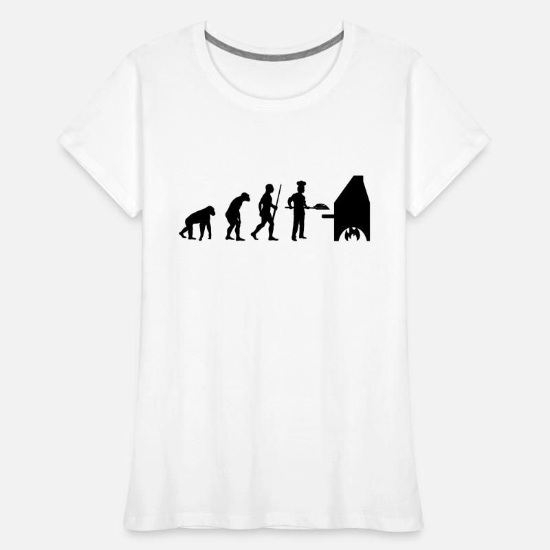 Pizzabäcker Evolution Frauen Premium Bio T-Shirt