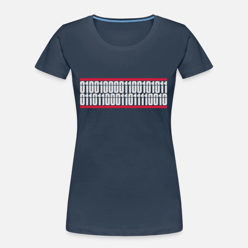 Binär Code Programm Sprache Frauen Premium Bio T-Shirt