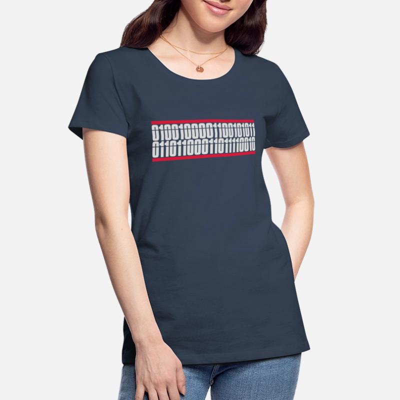 Binär Code Programm Sprache Frauen Premium Bio T-Shirt
