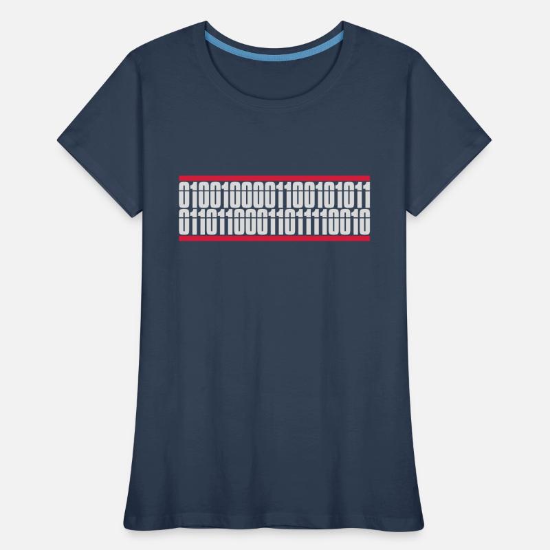 Binär Code Programm Sprache Frauen Premium Bio T-Shirt