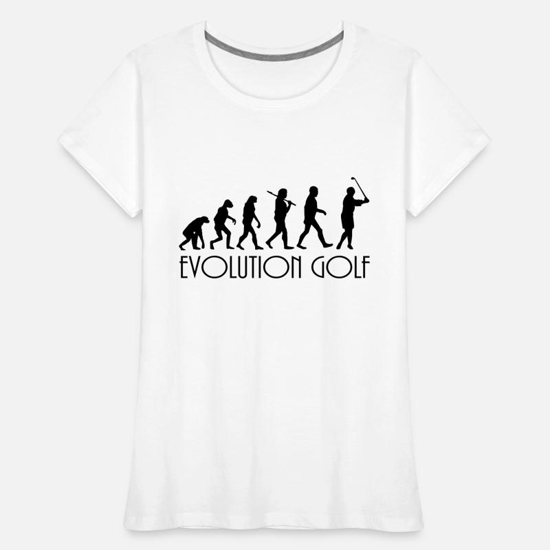 evolution golf T-shirt bio Premium Femme
