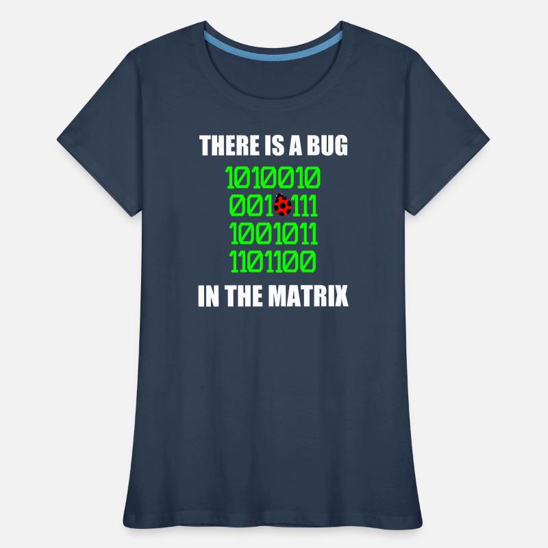 There is a bug in matrix ladybug pun, binary Women's Premium Organic T-Shirt