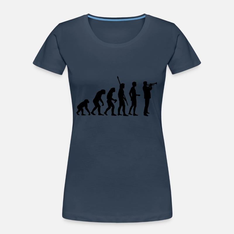 evolution_trompeter Frauen Premium Bio T-Shirt
