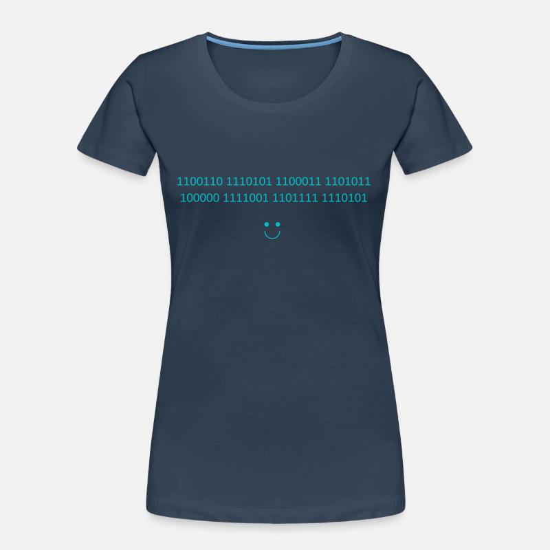 Geheimcode blau Frauen Premium Bio T-Shirt