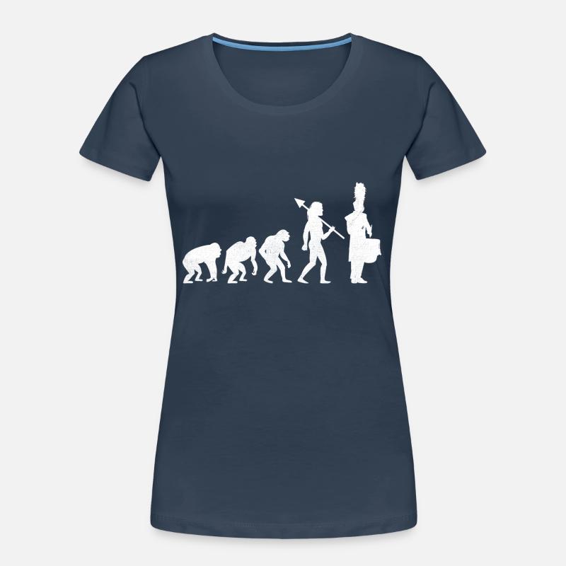 Drum Corps Evolution Marching Band Drum Music Perc Women's Premium Organic T-Shirt