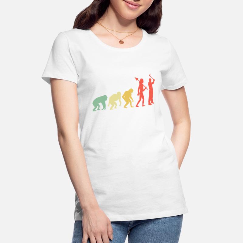 Evolution Axe Throwing Target Hatchet Thrower Women's Premium Organic T-Shirt