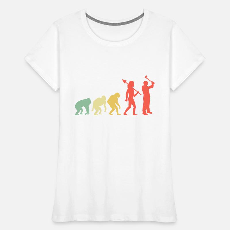 Evolution Axe Throwing Target Hatchet Thrower Women's Premium Organic T-Shirt