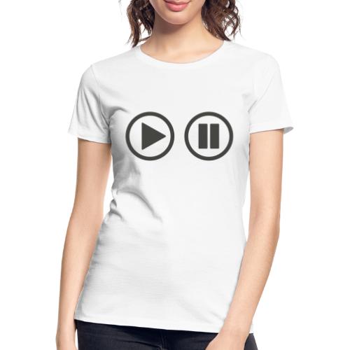 Play the button - Frauen Premium Bio T-Shirt