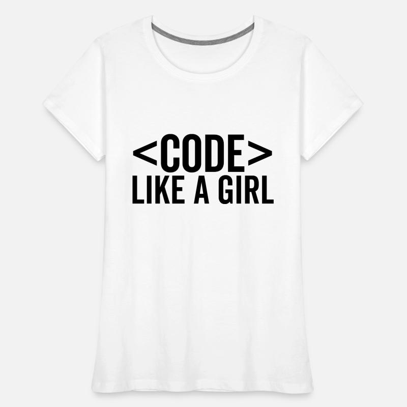 Code wie ein Mädchen Frauen Premium Bio T-Shirt