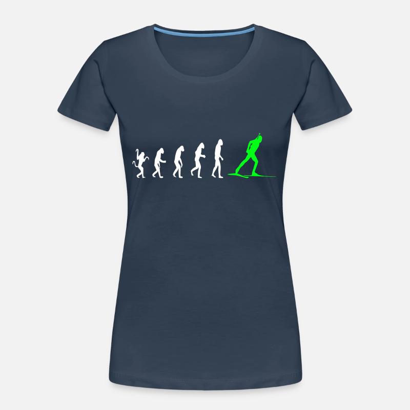 Biathlon Geschenk Evolution Frauen Premium Bio T-Shirt
