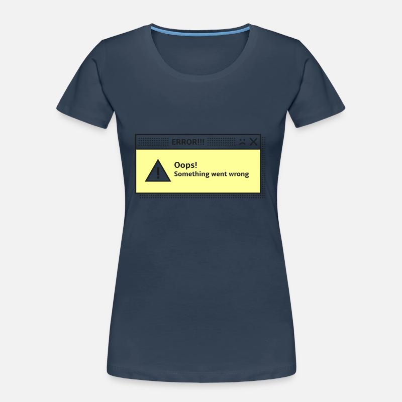 Warnmeldung Systemdialog Fehler Computer Frauen Premium Bio T-Shirt