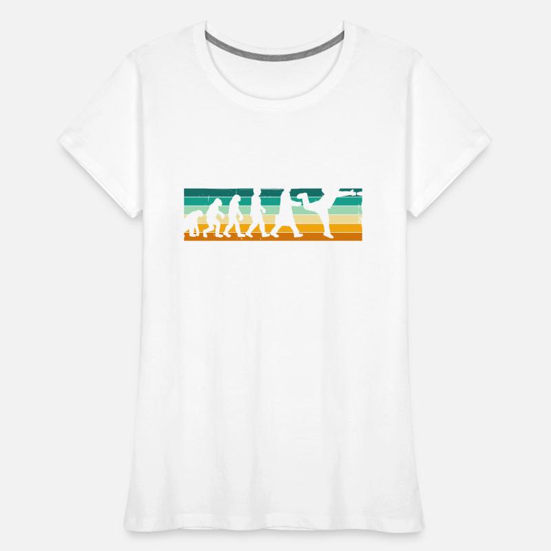 Disc Golf Disc Golfer Evolution Sport T-shirt bio Premium Femme