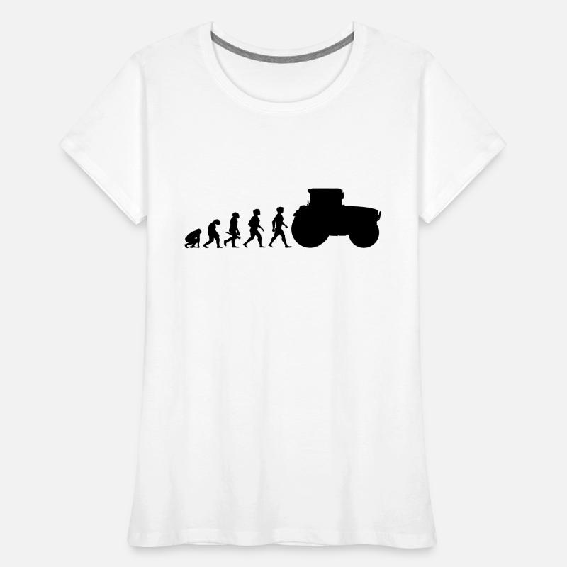 Evolution Traktor Trecker Ackerschlepper Frauen Premium Bio T-Shirt