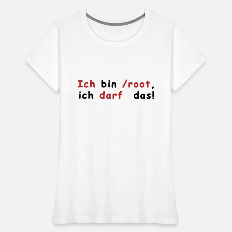 Root Linux Frauen Premium Bio T-Shirt