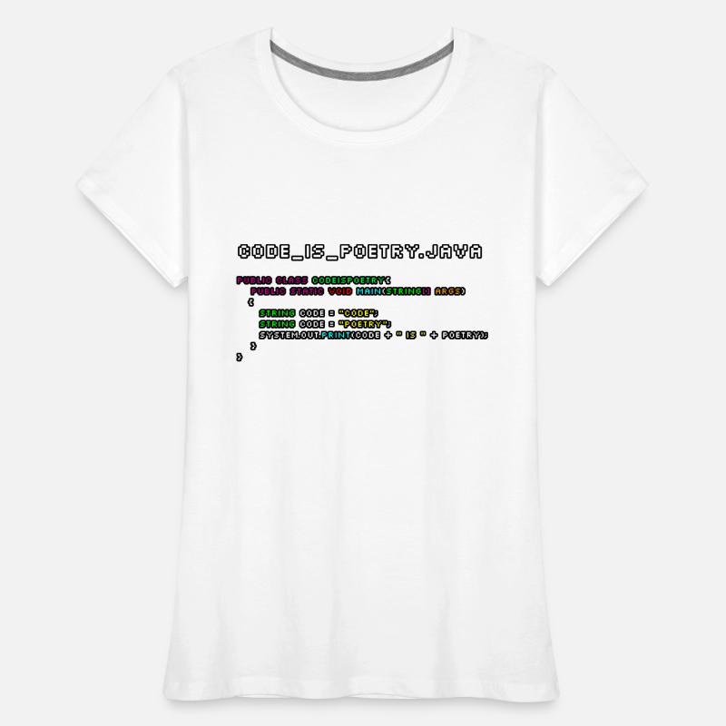 Le code est poetry.java T-shirt bio Premium Femme