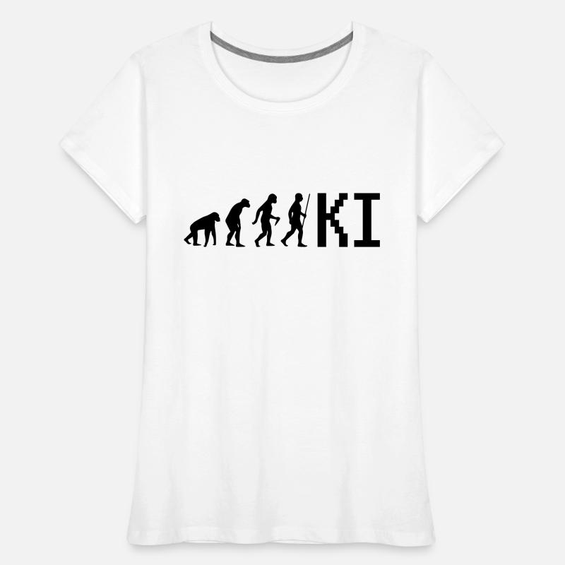Evolution Computer Geschenk KI Frauen Premium Bio T-Shirt