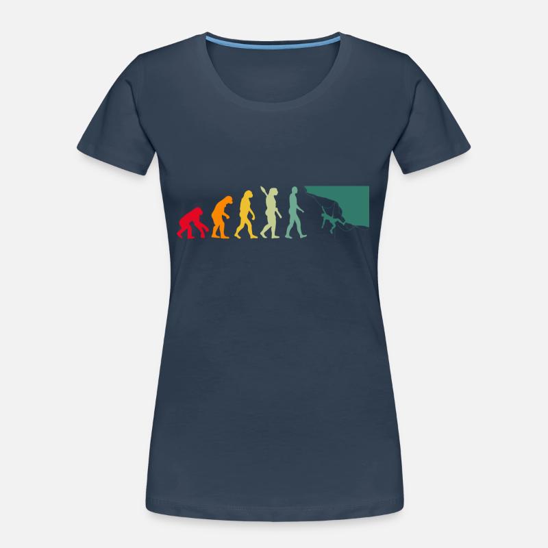 Evolution Graphic Climbing Climber Bouldering Boul Frauen Premium Bio T-Shirt
