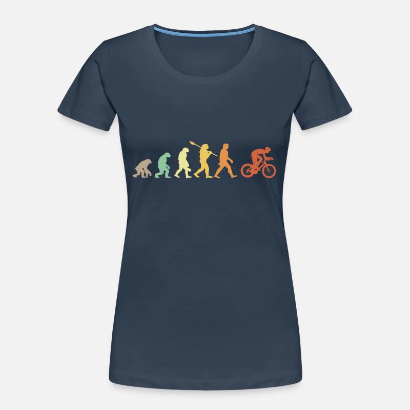 Evolution Cycliste Geschenkidee Frauen Premium Bio T-Shirt