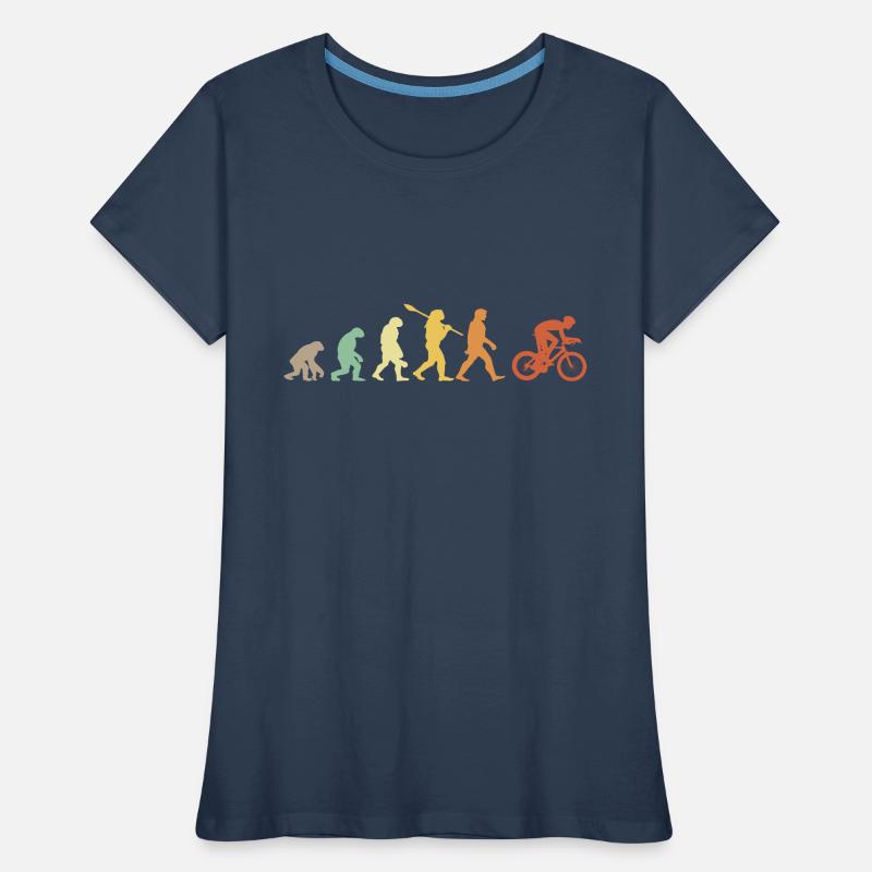 Evolution Cycliste Geschenkidee Frauen Premium Bio T-Shirt