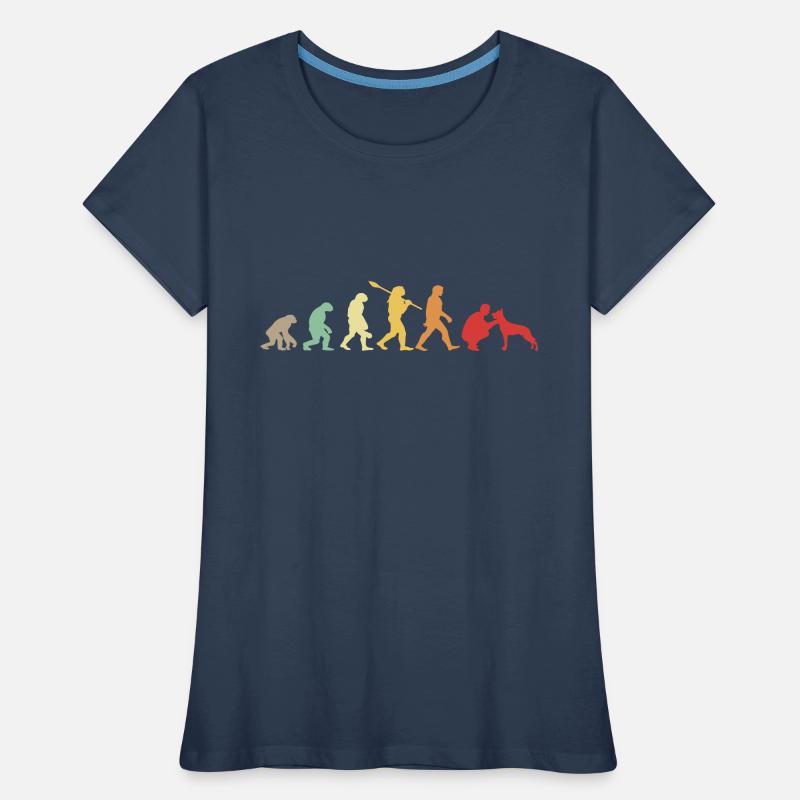 Evolution Funny Belgian Shepherd Dog Malinois Women's Premium Organic T-Shirt