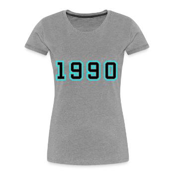 1990 Year Birthday - Women's Premium Organic T-Shirt -  - Front - Mia (176cm)