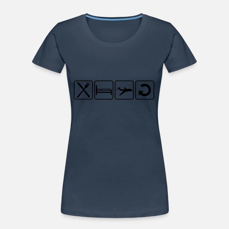 manger sommeil répéter manger sommeil répéter lign T-shirt bio Premium Femme