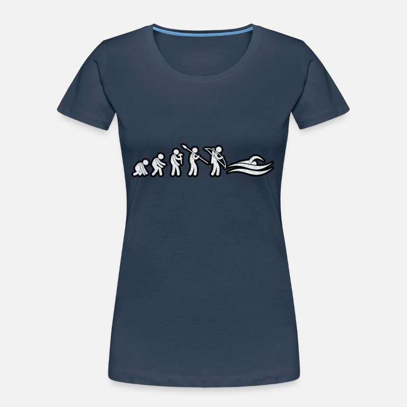 Evolution Swim White Grunge Women's Premium Organic T-Shirt