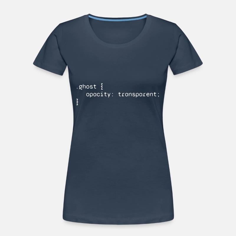 Ghost web developer funny humor Women's Premium Organic T-Shirt