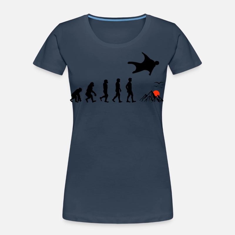 Wingsuit flying Base Jumping Skydiving Evolution Women's Premium Organic T-Shirt