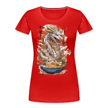 Ramen Drachen Anime Essenskunst Manga Design - Frauen Premium Bio T-Shirt -  - Vorne - Mia (176cm)
