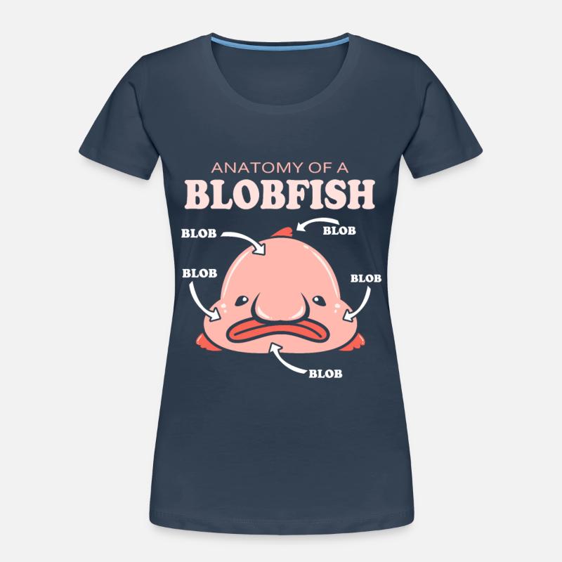 Blobfish Deep Sea Grumpy Introverted Gift Women's Premium Organic T-Shirt