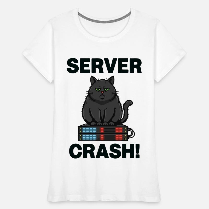 Serverabsturz Chat-Computer-Humor Frauen Premium Bio T-Shirt