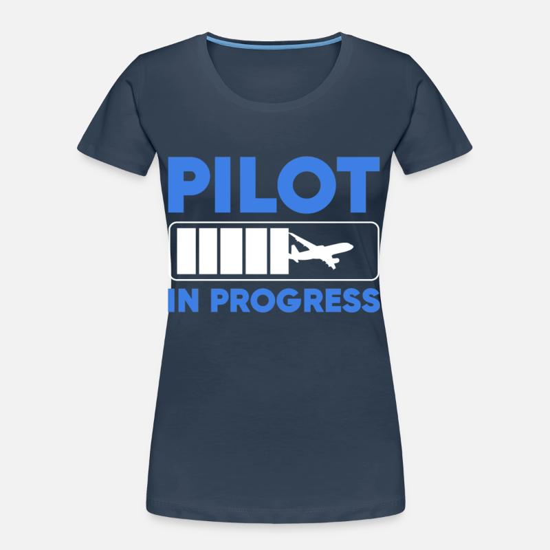 Pilot In Progress Frauen Premium Bio T-Shirt