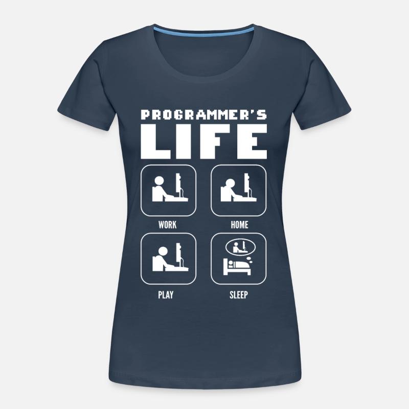 Programmers Life. Work Home Play Sleep Programming Women's Premium Organic T-Shirt