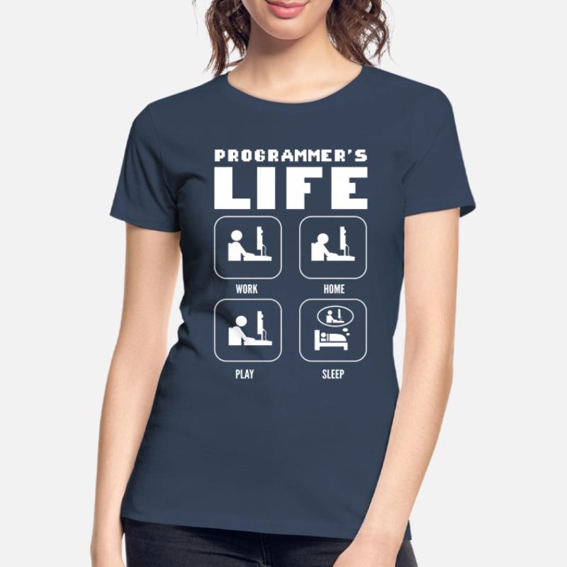 Programmers Life. Work Home Play Sleep Programming Women's Premium Organic T-Shirt